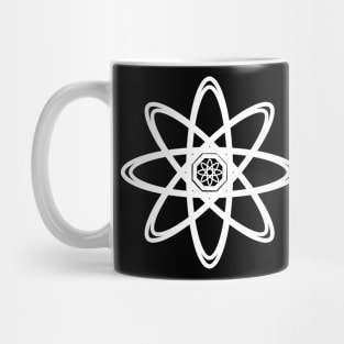 White Atom Symbol Mug